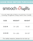 weighted sleep sack size guide