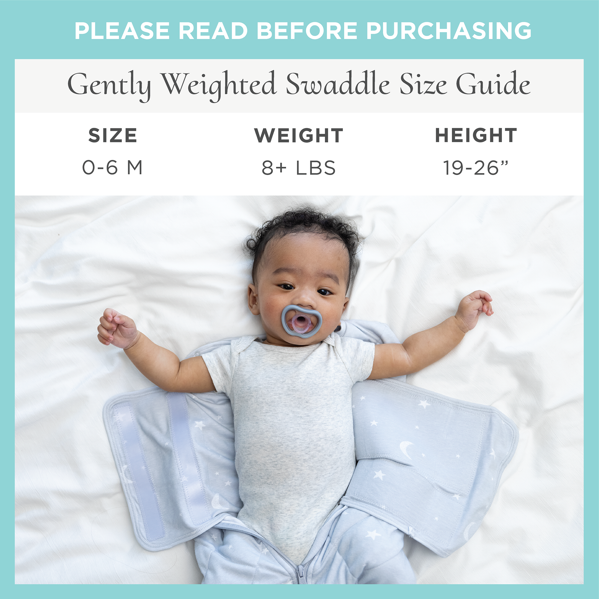 baby in weighted swaddle