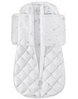 HugMe Gently Weighted Baby Swaddle - White Stars & Moon by Smooch Babies sold by Smooch Babies
