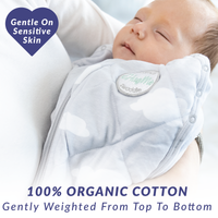 HugMe Gently Weighted Baby Swaddle - Cloud